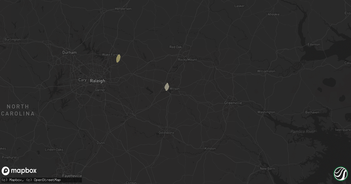 Hail map in Wilson, NC on May 13, 2025