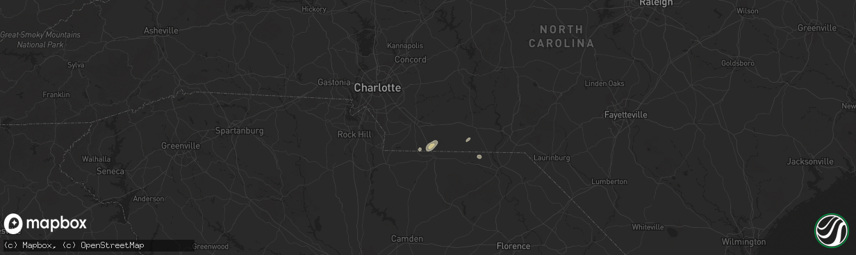 Hail map in Wingate, NC on May 13, 2025