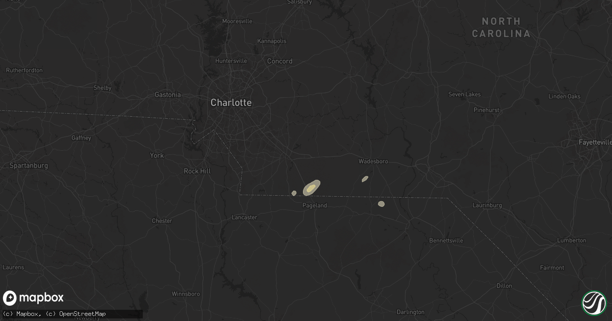 Hail map in Wingate, NC on May 13, 2025