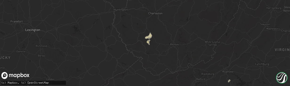 Hail map in Yolyn, WV on May 13, 2025