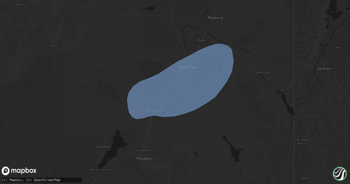 Hail map in Basalt, ID on May 13, 2026