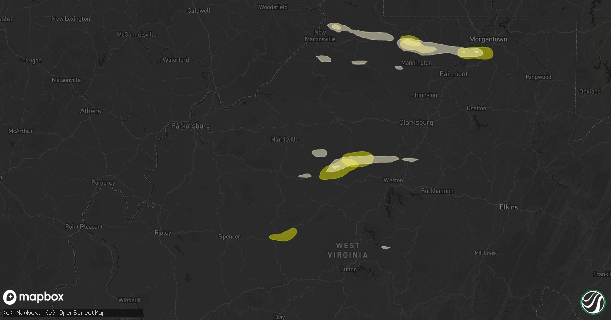 Hail map in Berea, WV on May 13, 2026