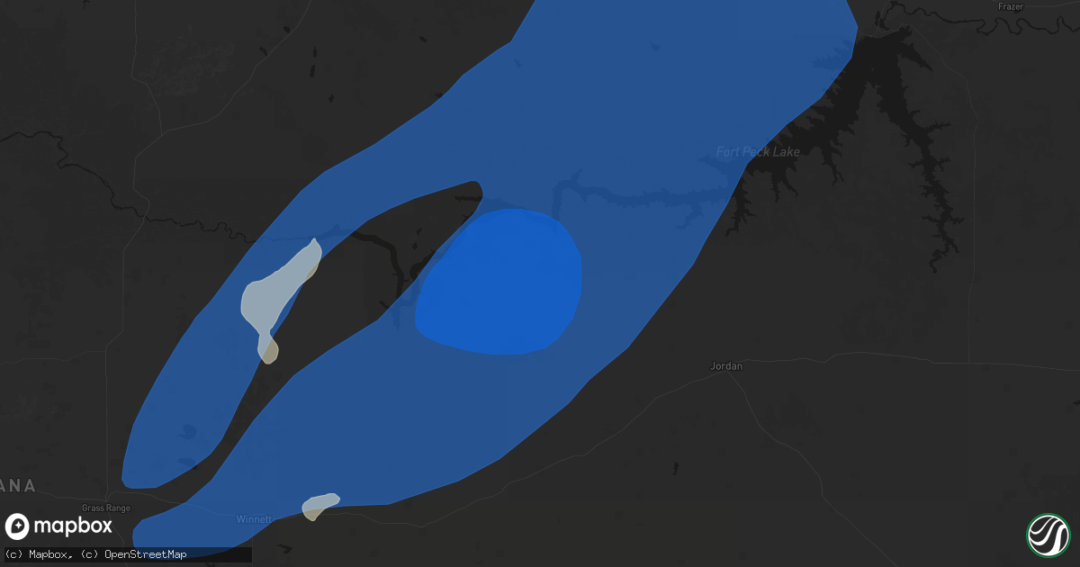 Hail map in Brusett, MT on May 13, 2026