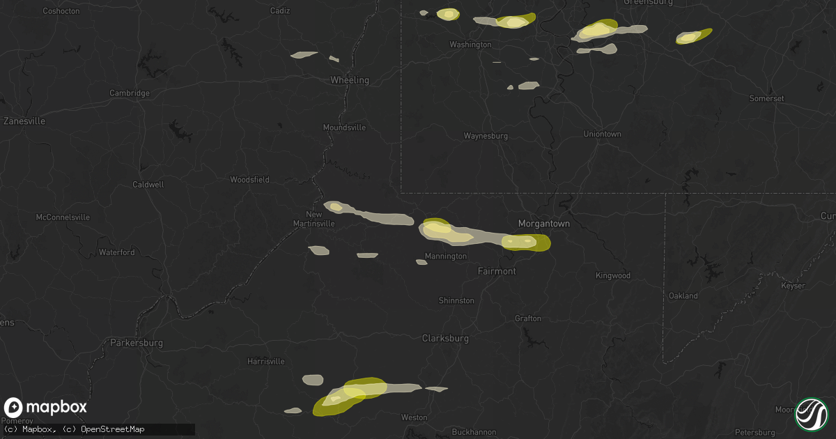 Hail map in Burton, WV on May 13, 2026