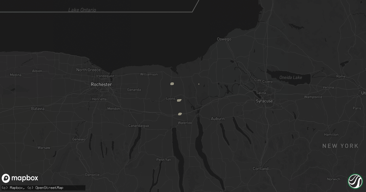 Hail map in Clyde, NY on May 13, 2026