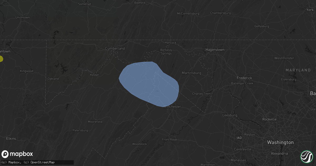 Hail map in Cross Junction, VA on May 13, 2026