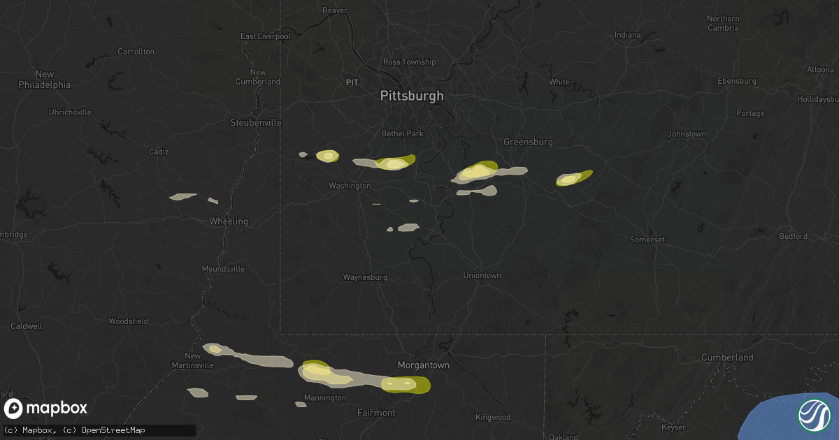 Hail map in Daisytown, PA on May 13, 2026