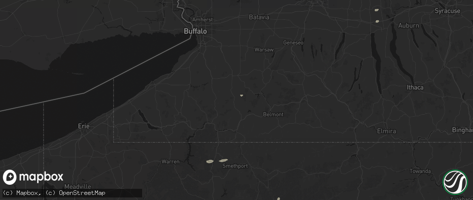 Hail map in Franklinville, NY on May 13, 2026