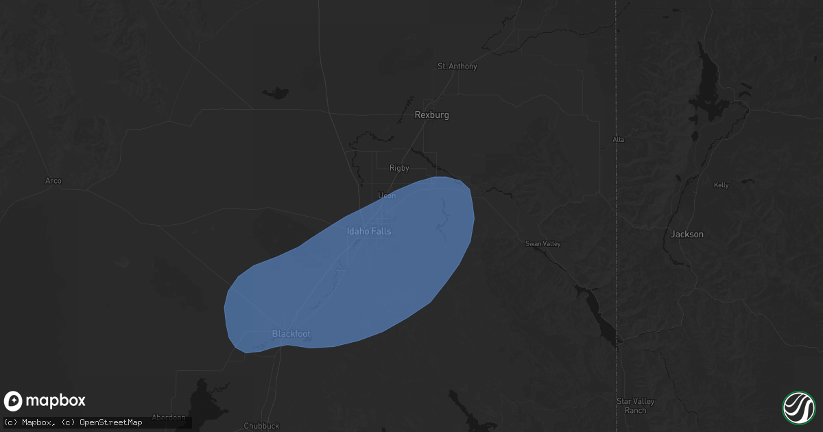Hail map in Idaho Falls, ID on May 13, 2026