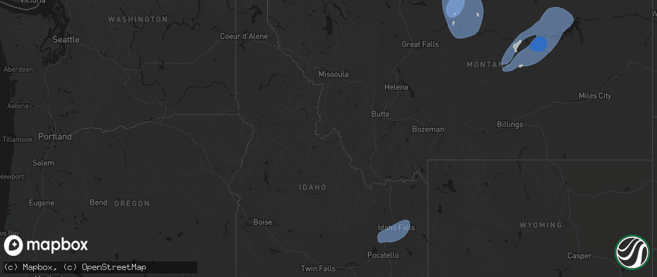 Hail map in Idaho on May 13, 2026