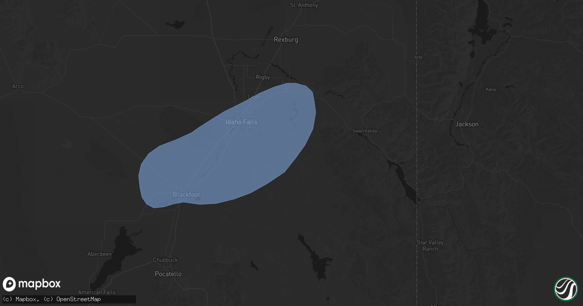 Hail map in Iona, ID on May 13, 2026