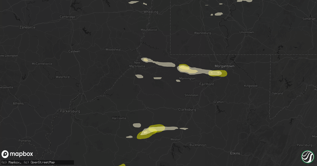 Hail map in Jacksonburg, WV on May 13, 2026