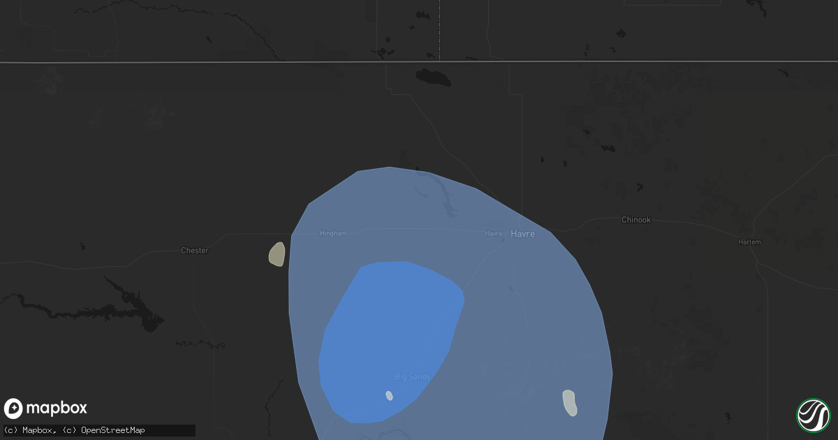 Hail map in Kremlin, MT on May 13, 2026