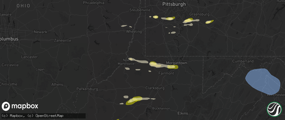 Hail map in Littleton, WV on May 13, 2026