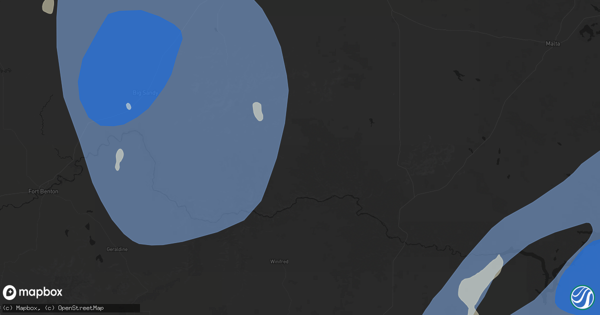 Hail map in Lloyd, MT on May 13, 2026