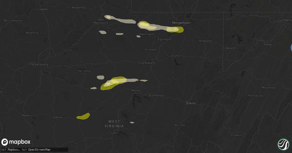 Hail map in Lost Creek, WV on May 13, 2026