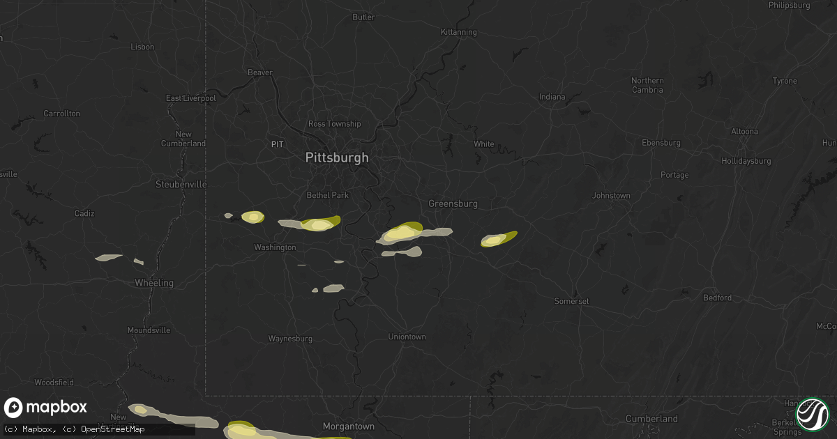 Hail map in Madison, PA on May 13, 2026