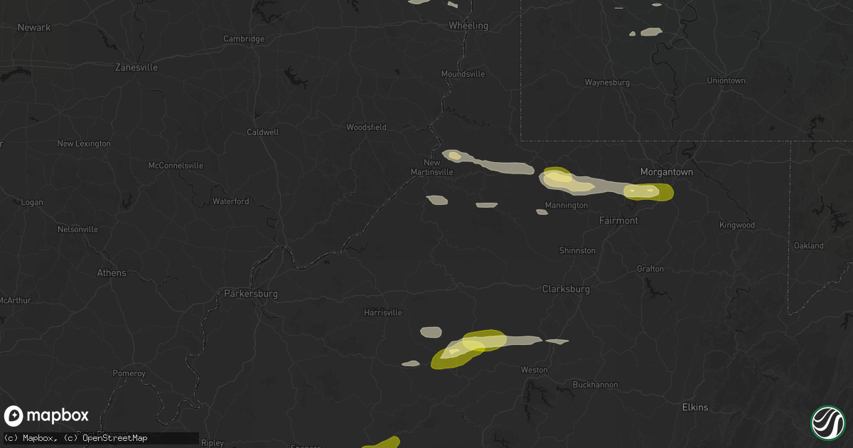 Hail map in Middlebourne, WV on May 13, 2026