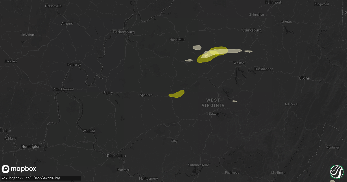 Hail map in Millstone, WV on May 13, 2026