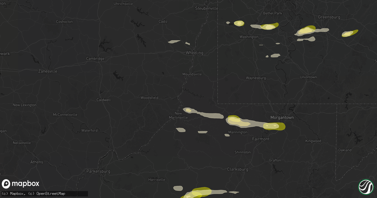 Hail map in Proctor, WV on May 13, 2026