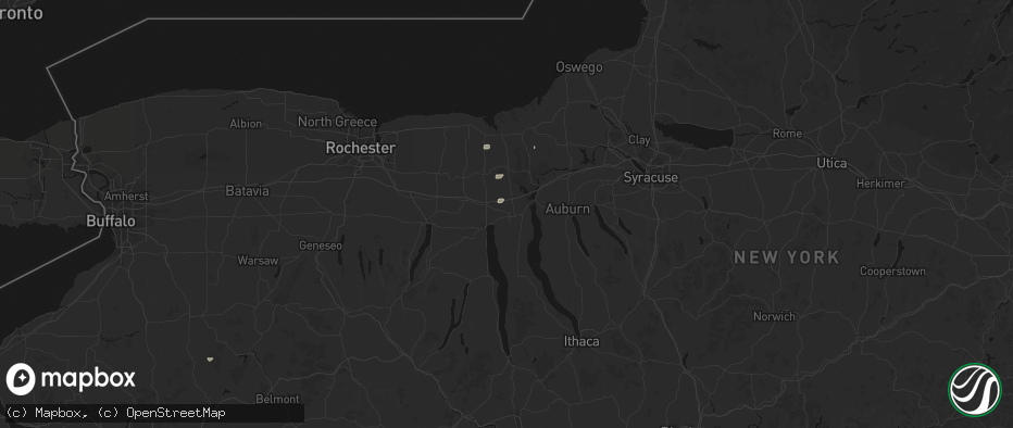 Hail map in Waterloo, NY on May 13, 2026