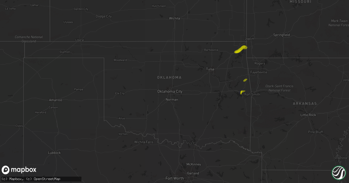 Hail map on May 14, 2011