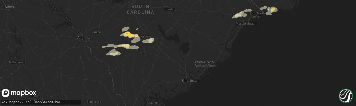 Hail map in Barnwell, SC on May 14, 2012