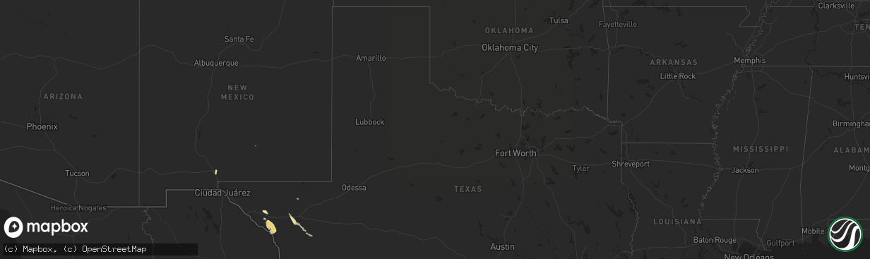 Hail map in New Mexico on May 14, 2012