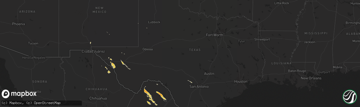 Hail map on May 14, 2012