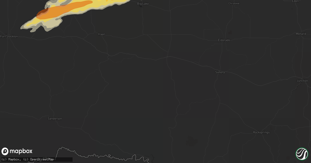 Hail map in Ozona, TX on May 14, 2013