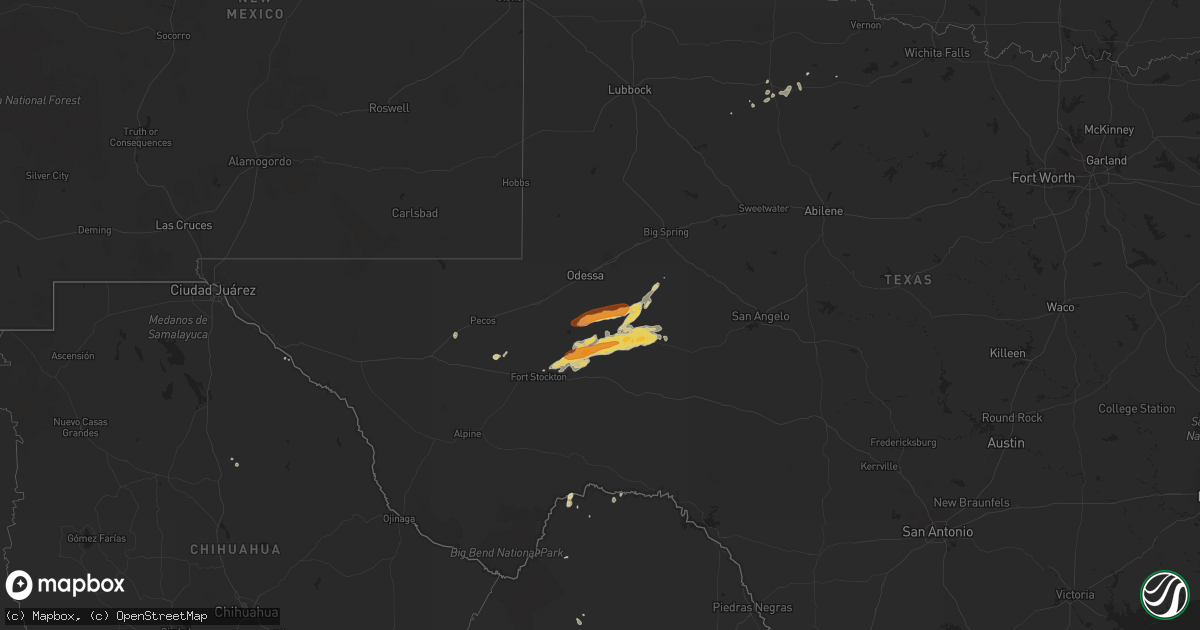 Hail map on May 14, 2013