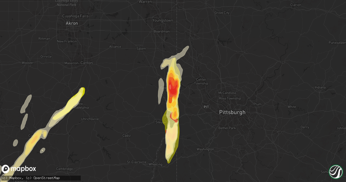 Hail map in Chester, WV on May 14, 2014