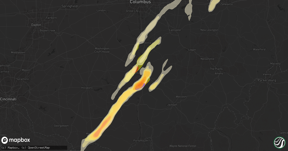 Hail map in Chillicothe, OH on May 14, 2014