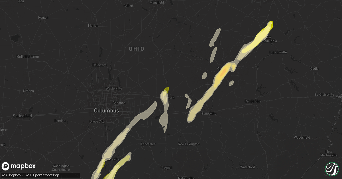 Hail map in Newark, OH on May 14, 2014