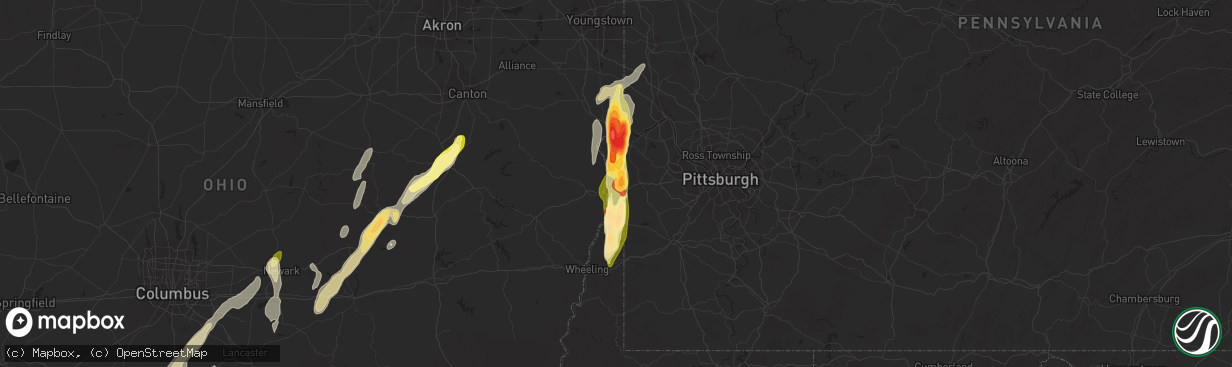 Hail map in Weirton, WV on May 14, 2014