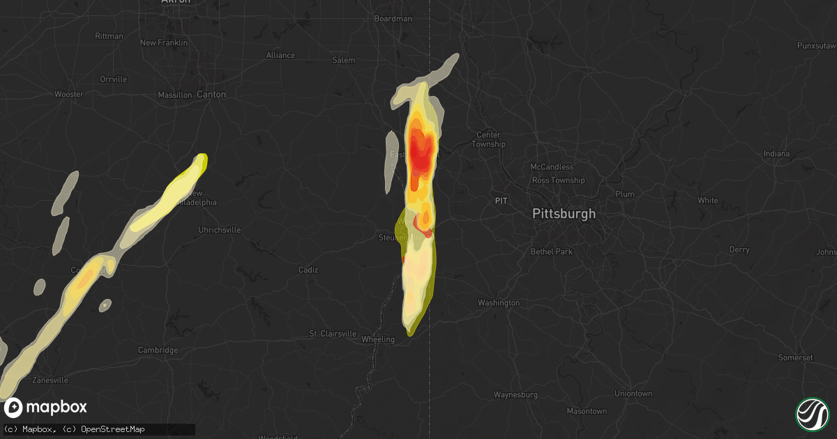 Hail map in Weirton, WV on May 14, 2014