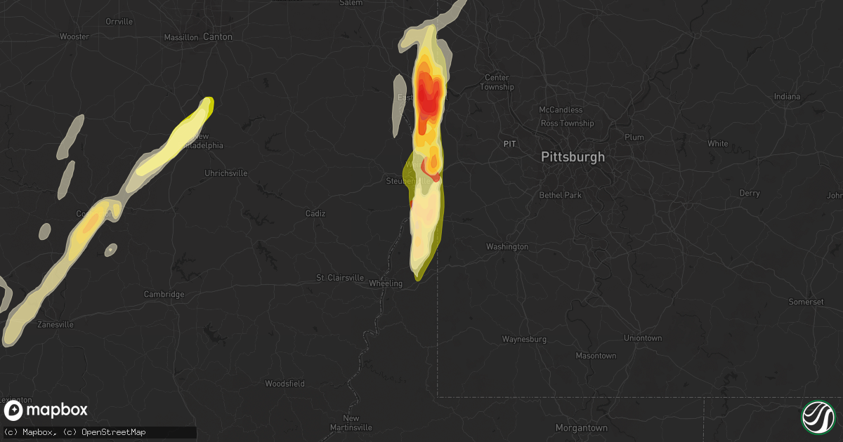 Hail map in Wellsburg, WV on May 14, 2014