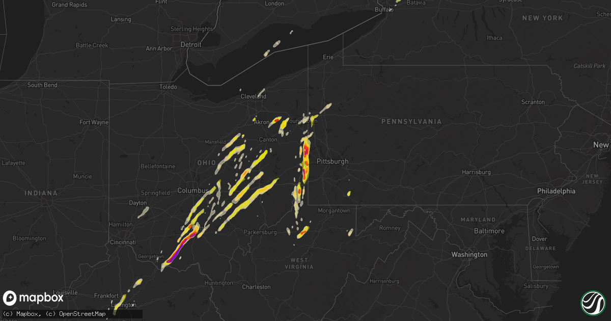 Hail map on May 14, 2014