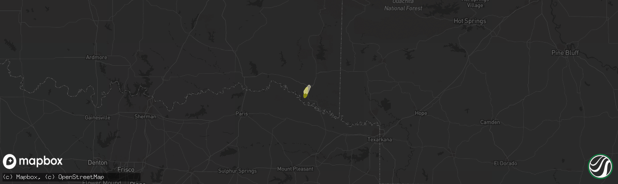 Hail map in Idabel, OK on May 14, 2015