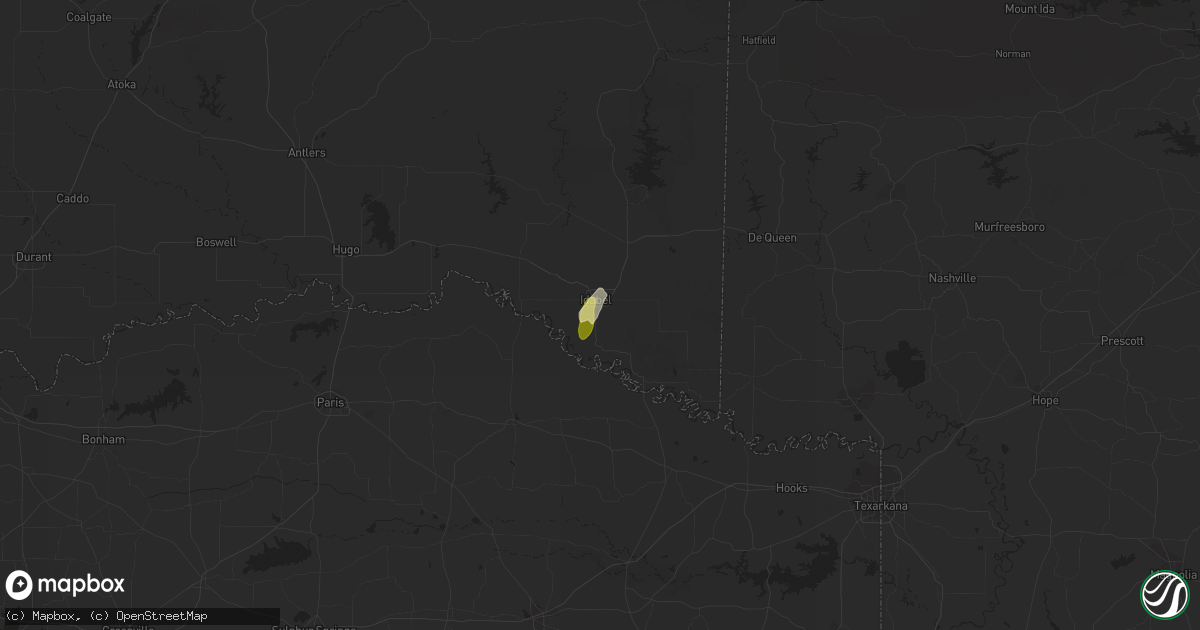 Hail map in Idabel, OK on May 14, 2015