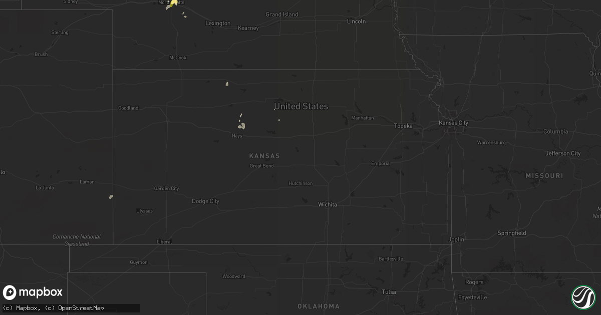 Hail map in Kansas on May 14, 2015