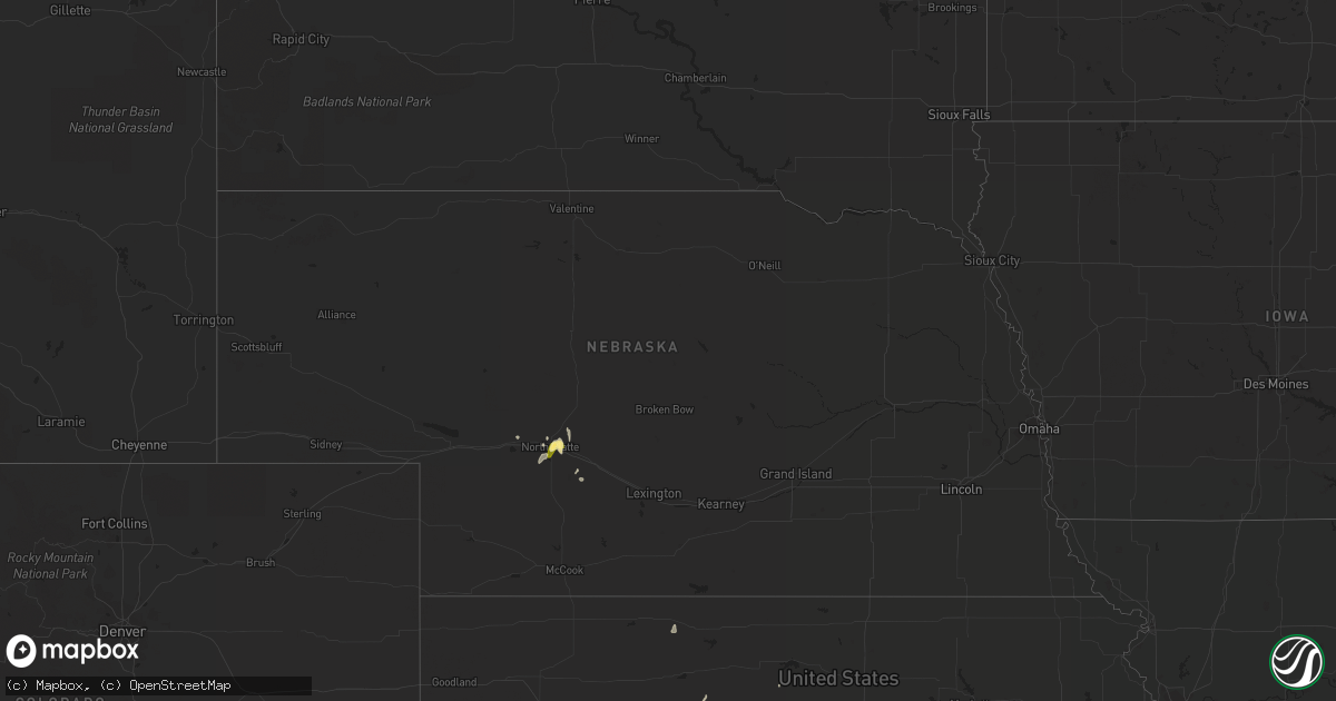 Hail map in Nebraska on May 14, 2015
