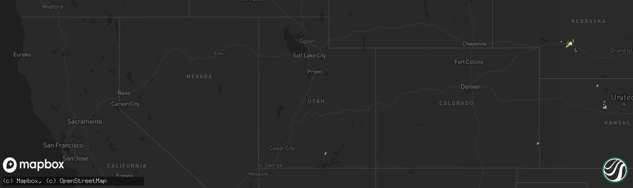 Hail map in Utah on May 14, 2015