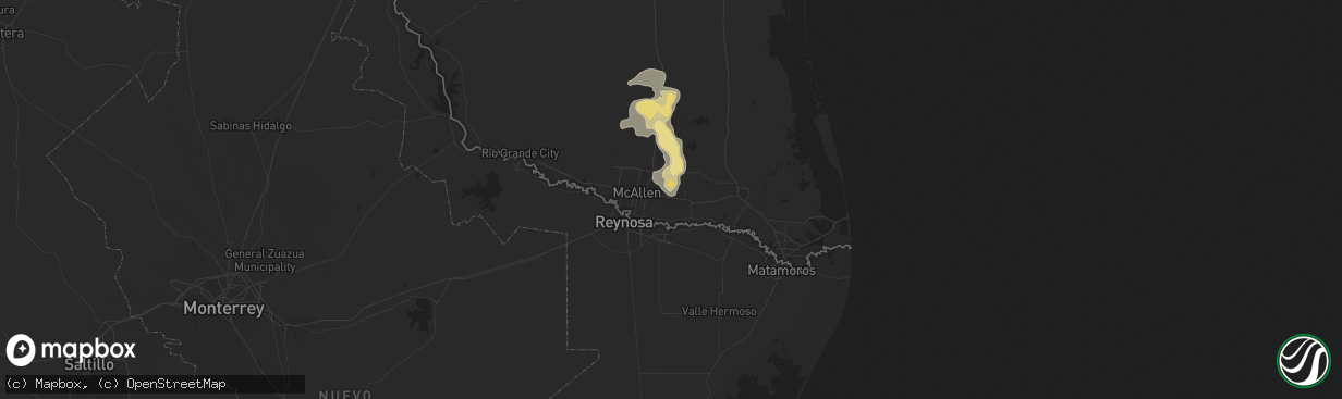 Hail map in Donna, TX on May 14, 2016