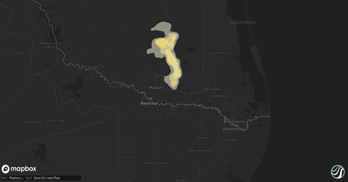 Hail map in Donna, TX on May 14, 2016