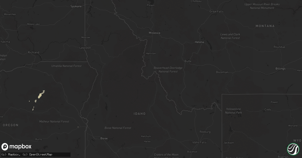 Hail map in Idaho on May 14, 2016