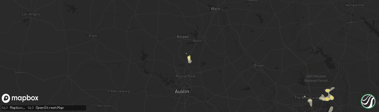 Hail map in Jarrell, TX on May 14, 2016