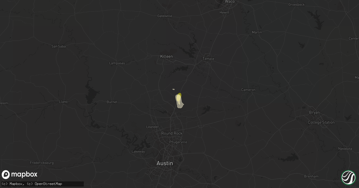 Hail map in Jarrell, TX on May 14, 2016