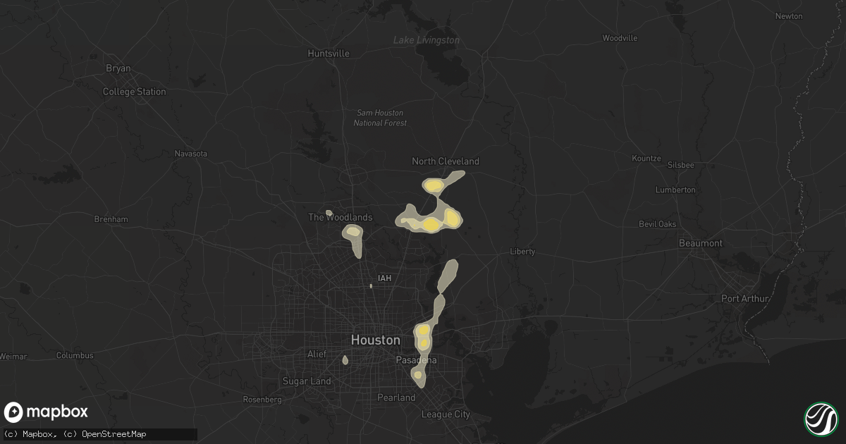 Hail map in New Caney, TX on May 14, 2016
