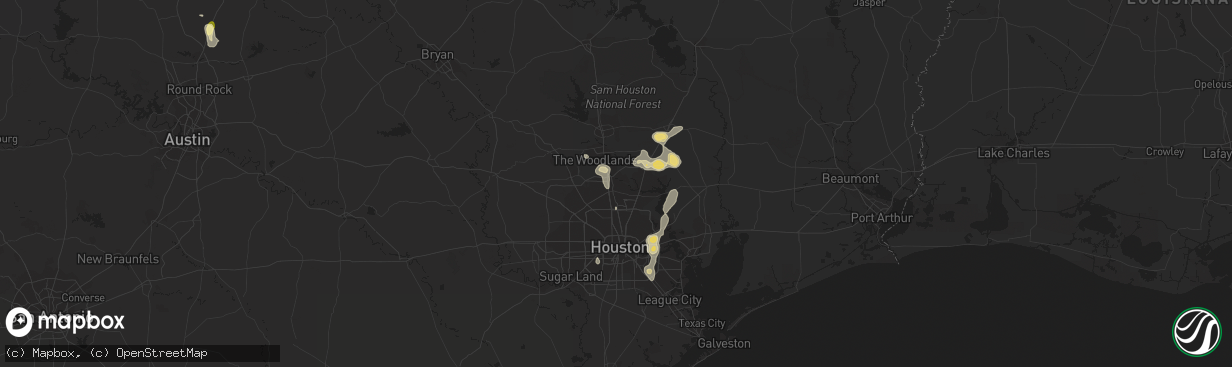 Hail map in Spring, TX on May 14, 2016